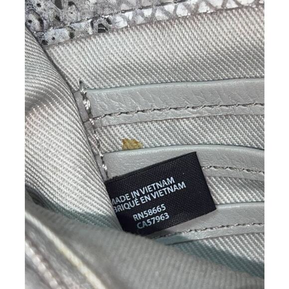 Vintage Nordstrom Leather Shoulder bag Animal / Python print, Gray Crossbody Bag - Picture 8 of 14